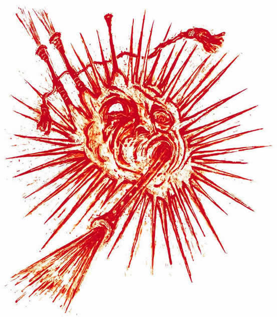 igel spielt dudelsack